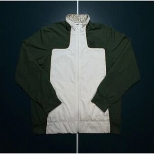 Vtg Nike LeBron James Windbreaker Track Jacket Men Medium Green‎ Pinstriped Y2K
